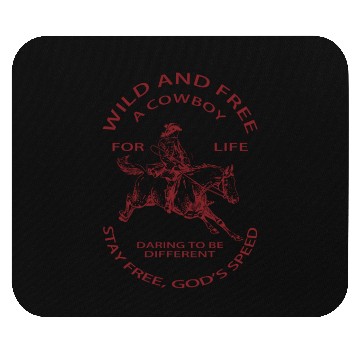 Discover Wild and free A cowboy Mouse Pads