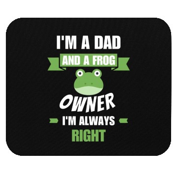 Discover Dad and frog owner Mouse Pads