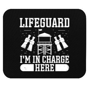 Discover Lifeguard in charge here swimming pool guard Mouse Pads
