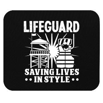 Discover Lifeguard saving lives in style pool guard Mouse Pads