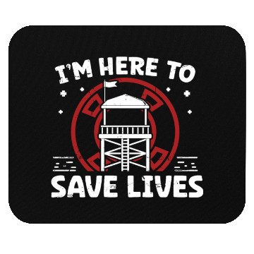 Discover Lifeguard here to save lives swimming pool guard Mouse Pads
