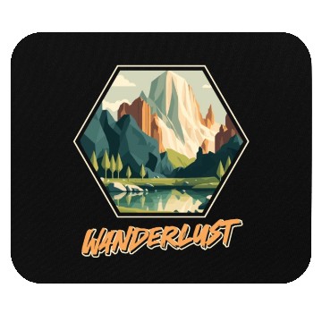 Discover Wanderlust mountaineer hiking mountain love Mouse Pads