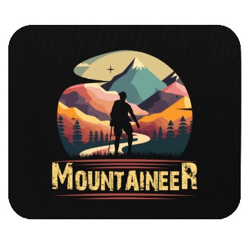 Discover Mountaineer Mountains climbing Hiker Wanderlust Mouse Pads