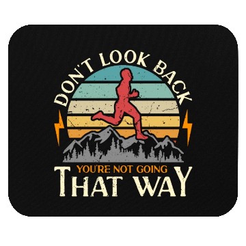 Discover Cross Country Running Don't Look Back Retro Race Mouse Pads