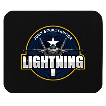 Discover F35 Lightning 2 Patch Small logo red Mouse Pads