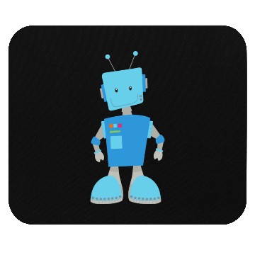 Discover Cute Robot Funny Robot Silly Robot Blue Robot Mouse Pads