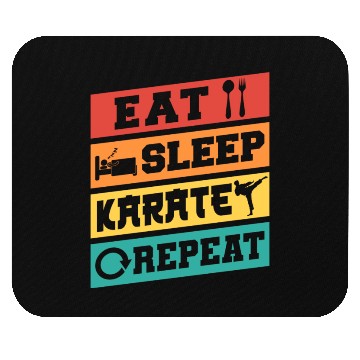 Discover Karate Belt Eat Sleep Karate Repeat Mouse Pads