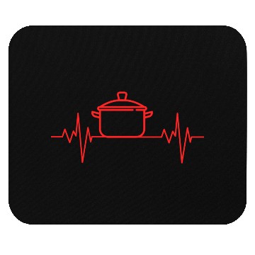 Discover Passion Cooking / Eating / Baking Heartbeat ECG Mouse Pads