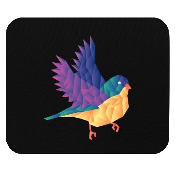 Discover Polygon Shape Multi Colored Bird Pattern Nature Mouse Pads