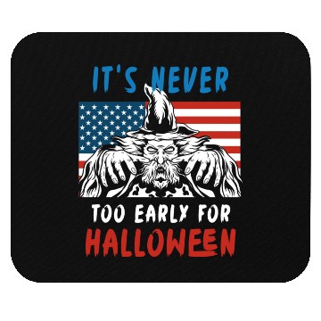 Discover It is Never Too Early For Halloween Wizard Mouse Pads