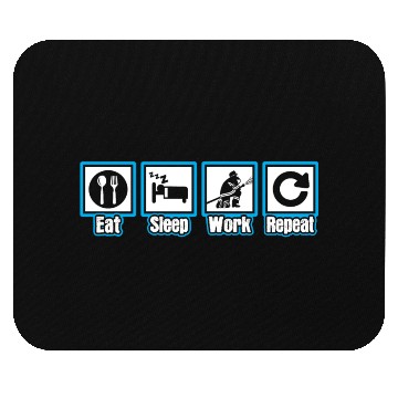 Discover Firefighter Eat Sleep Work Repeat Mouse Pads
