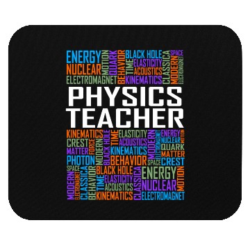 Discover Physics Teacher Words Mouse Pads