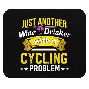 Discover Wine Drinker with Cycling Problem Wine Lover Funny Mouse Pads