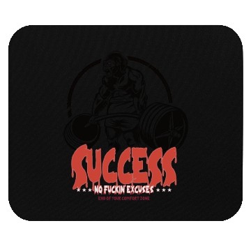 Discover GYM No Excuses Success Body Building Gorilla Mouse Pads