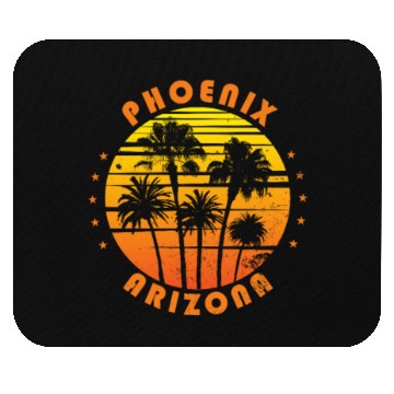 Discover Retro Phoenix Arizonna Souvenir Vintage Palm Tree Mouse Pads