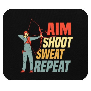 Discover Aim Shoot Sweat Repeat Bow & Arrows Target Archery Mouse Pads