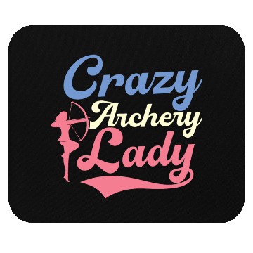 Discover Crazy Archery Lady Archer Target Bow & Arrows Mouse Pads