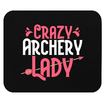 Discover Crazy Archery Lady Bow & Arrows Target Archer Mouse Pads