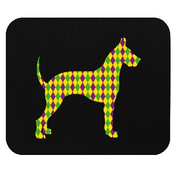 Discover Harlequin Great Dane Silhouette Mouse Pads