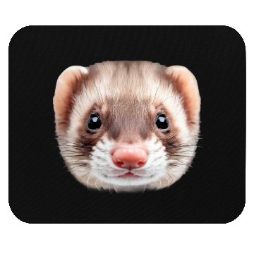 Discover Cute Ferret Face Mouse Pads