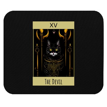 Discover Tarot card the devil cat - readings and astrology Mouse Pads