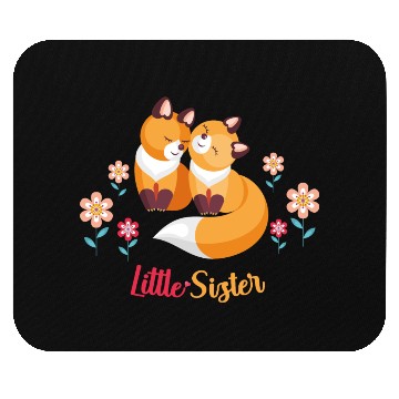 Discover Cute Fox Siblings Gift for Little Sister Mouse Pads