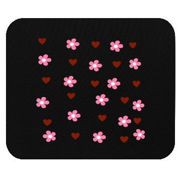 Discover Aesthetic flowers and hearts Mouse Pads