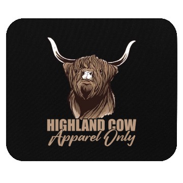 Discover Highland Cow Apparel Only Mouse Pads
