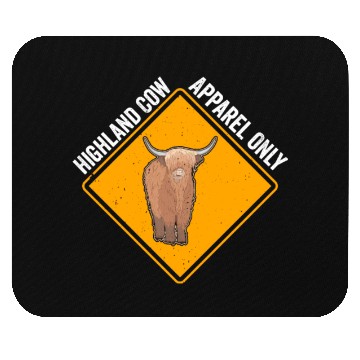 Discover Highland Cow Apparel Only Mouse Pads