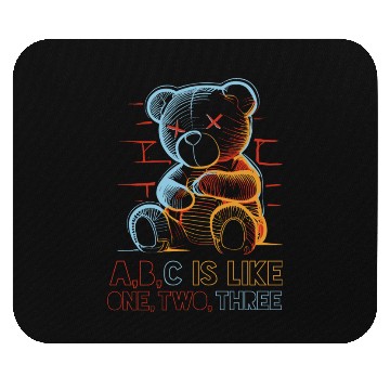 Discover neon teddy bear Mouse Pads