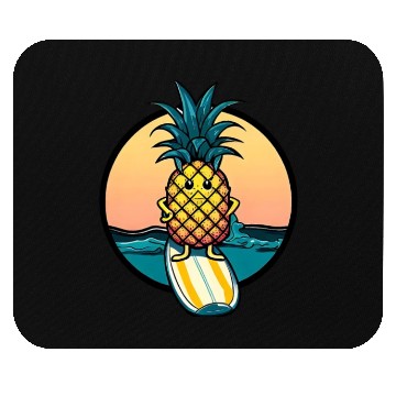 Discover Kawaii pineapple on at sunset Mouse Pads