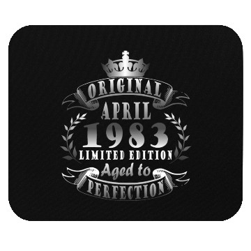 Discover April 1983. anniversary April 1983. gift 1983. Mouse Pads