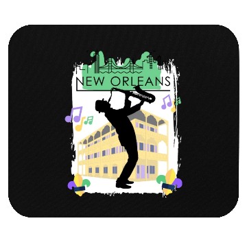 Discover Mardi Gras New Orleans Louisiana City Jazz Music Mouse Pads
