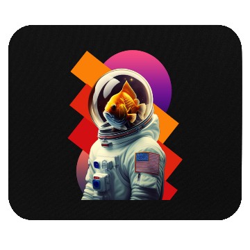 Discover First Adventure with the Brave Goldfish Astronauts Mouse Pads