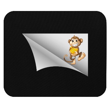Discover the monkey under the patch Mouse Pads
