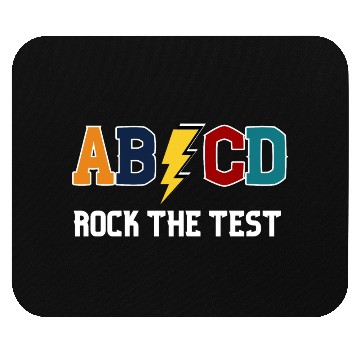 Discover ABCD Rock The Test Funny Metal Teacher Student Mouse Pads