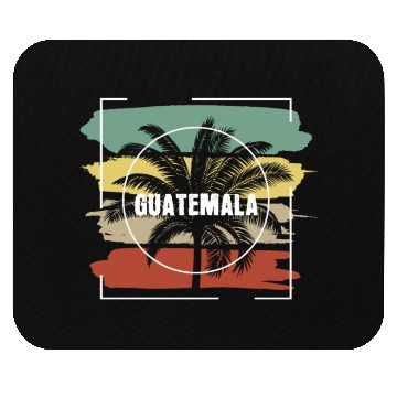 Discover Guatemala Artistic Palm Tree Retro Mouse Pads