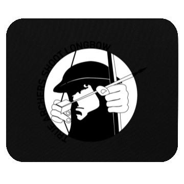 Discover True Archers Shoot Longbow in Black green Mouse Pads