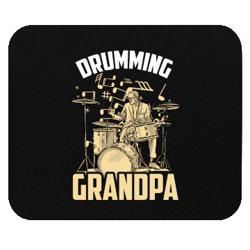 Discover Drumming Grandpa Drummer Drum Intrument Lover Mouse Pads