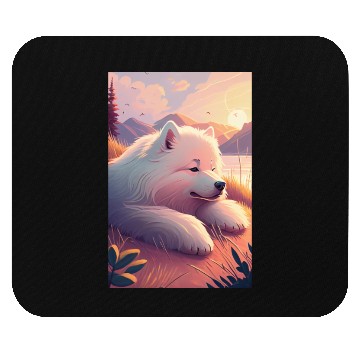 Discover Samoyed Nature Mouse Pads