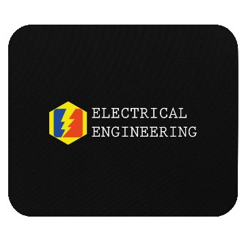 Discover electrical engineering text, electricity logo Mouse Pads