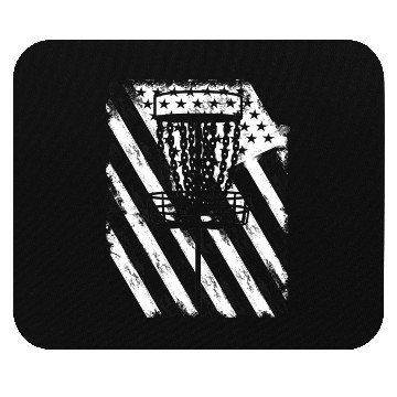 Discover Patriotic Disc Golf American Flag Distressed Mouse Pads