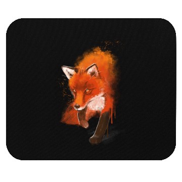 Discover Fox Ink Black Nature Animal Mouse Pads