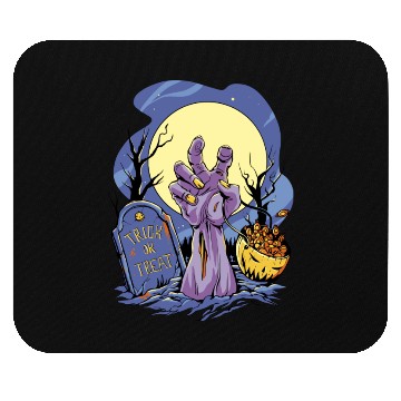 Discover Halloween Zombie Candy Trick Or Treat Mouse Pads