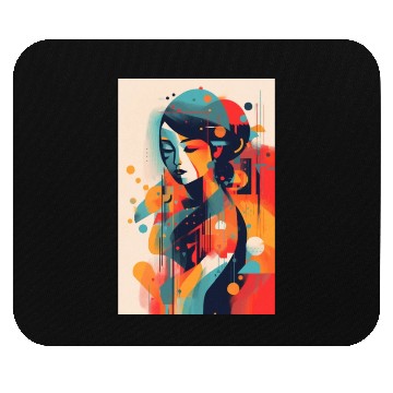 Discover Abstract Face Art - Embracing Imperfection Mouse Pads