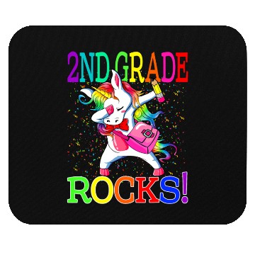 Discover 2nd Grade Rocks Unicorn Back To School Mouse Pads