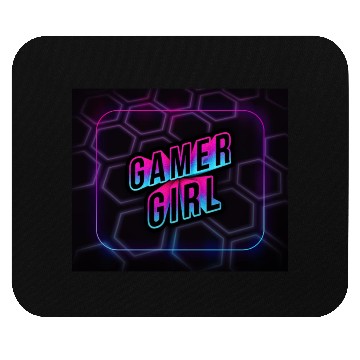 Discover gamer girl neon 3d Mouse Pads
