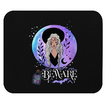 Discover Magic Witch Tarot cards Beware potion witchy hat Mouse Pads
