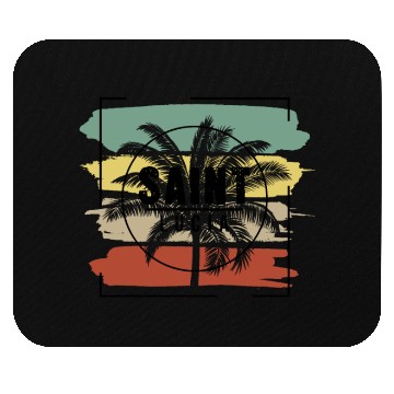 Discover Saint Lucia Palm Tree Retro Artistic Mouse Pads