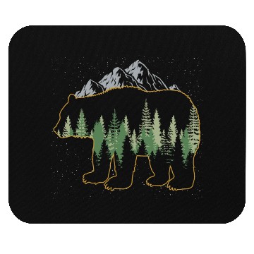 Discover Grizzly Mountain Wildlife Bear Mouse Pads